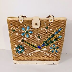 Vintage 1966 Enid Collins "Roadrunner" Purse Tote. Excellent condition.